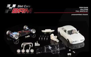 BRM108AM ALFA GTAM Full White Kit with new preassembled racing chassis BRM108AM ALFA GTAM Full White Kit with new preassembled racing chassis