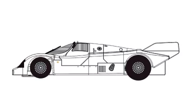 BRM190 Porsche 962C FULL WHITE KIT with new preassembled aluminum racing chassis BRM190 Porsche 962C FULL WHITE KIT with new preassembled aluminum racing chassis