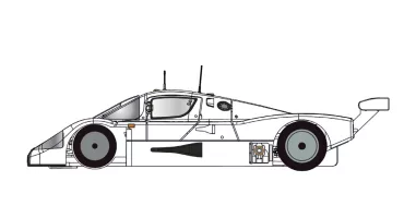 BRM192 Sauber C9 FULL WHITE KIT with new preassembled aluminum racing chassis BRM192 Sauber C9 FULL WHITE KIT with new preassembled aluminum racing chassis