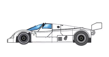 BRM193 Porsche 962CK (short tail) FULL WHITE KIT with new preassembled aluminum racing chassis BRM193 Porsche 962CK (short tail) FULL WHITE KIT with new preassembled aluminum racing chassis