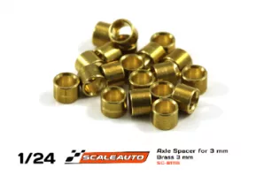 SC-8111B Axle spacers 3mm X 3mm Brass spacers X 20. SC-8111B Axle spacers 3mm X 3mm Brass spacers X 20.