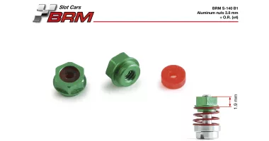 S-140B1 Aluminum nuts 3.8mm + O.R. (x4) S-140B1 Aluminum nuts 3.8mm + O.R. (x4)