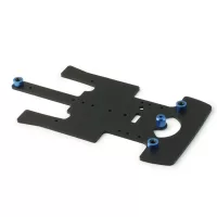 S-602FM F512M aluminum anodised black chassis plate 2mm thickness + O-R mounts S-602FM F512M aluminum anodised black chassis plate 2mm thickness + O-R mounts