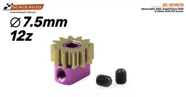 SC-1074E70 Scaleauto Removable 14th. Ergal Pinion M50 ø7,0mm with M2 screw. SC-1074E70 Scaleauto Removable 14th. Ergal Pinion M50 ø7,0mm with M2 screw.