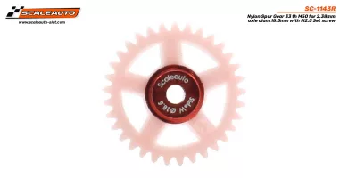 SC-1143R Nylon Spur Gear 33 th M50 for 2.38mm axle diam.18.5mm with M2.5 Set screw SC-1143R Nylon Spur Gear 33 th M50 for 2.38mm axle diam.18.5mm with M2.5 Set screw