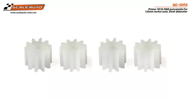 SC-1293 Pinion 10 th M50 polyamide for 1.5mm motor axle. 5mm diameter SC-1293 Pinion 10 th M50 polyamide for 1.5mm motor axle. 5mm diameter