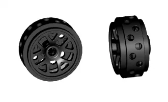 W17308215-3D 3D Ø17.3x8.2x1.5mm wheels, (2x) W17308215-3D 3D Ø17.3x8.2x1.5mm wheels, (2x)