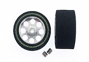 Aluminum Wheels with Sponge Tires for 1/32 Scale Cars
