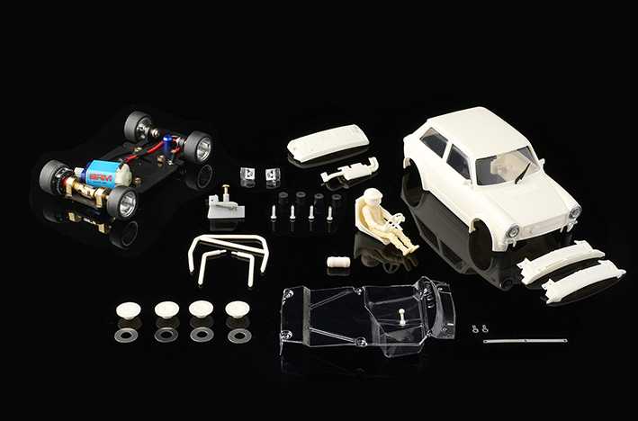 BRM133A BRM A112 Full white kit with an assembled chassis