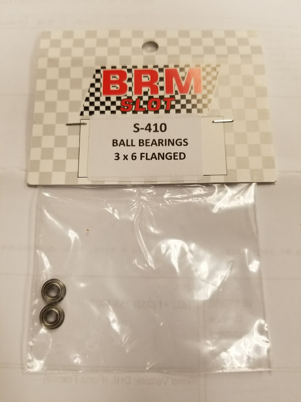 S-410  6mm x 3mm Flanged Bearings x2 for front/rear axle holders