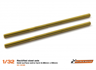 SC-1213b gold colored rectified hard steel axle 2.38mm x 65mm