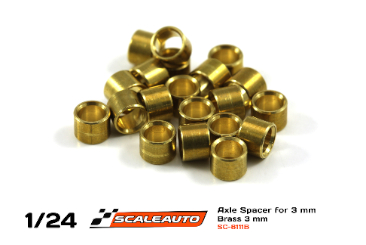 SC-8111B Axle spacers 3mm X 3mm Brass spacers X 20. SC-8111B Axle spacers 3mm X 3mm Brass spacers X 20.