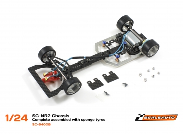 SC-8400b Scaleauto F1 Chassis SC-NR2 complete with sponge tires.