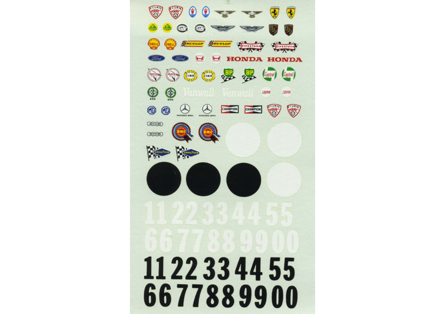 TOP-1048 Decal 1/32 Classic Car brands and numbers